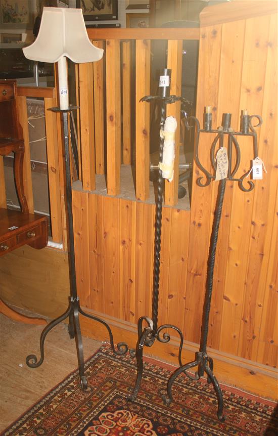 3 iron candlestands